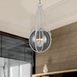 4 - Light Chandelier Light Fixture Black Textured White Finish Hardware with White Rope and Clear Glass ,E12 Base - LEDMyPlace Load image into Gallery viewer, 4 - Light Chandelier Light Fixture Black Textured White Finish Hardware with White Rope and Clear Glass ,E12 Base - LEDMyPlace