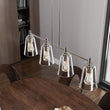 4 - Lights Island Linear Pendant Light with Clear Glass Shade, E26 Base, UL Listed for Damp Location - LEDMyPlace Load image into Gallery viewer, 4 - Lights Island Linear Pendant Light with Clear Glass Shade, E26 Base, UL Listed for Damp Location - LEDMyPlace