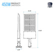 450W LED Pole Light with Dusk to Dawn Photocell, 5700K, High Voltage AC277 - 480V, Universal Mount Bronze, With 20KV Surge Protector, IP65 Waterproof, LED Parking Lot Lights - Outdoor Commercial Area Street Lighting, Gen14 - LEDMyPlace Load image into Gallery viewer, 450W LED Pole Light with Dusk to Dawn Photocell, 5700K, High Voltage AC277 - 480V, Universal Mount Bronze, With 20KV Surge Protector, IP65 Waterproof, LED Parking Lot Lights - Outdoor Commercial Area Street Lighting, Gen14 - LEDMyPlace
