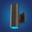LED Up & Down Lights Outdoor Wall Light, Cylinder Outdoor Sconces, 2x36W, AC100- 277V, Double Side Light (Avail Color - Red, Green, Blue) Load image into Gallery viewer, LED Up & Down Lights Outdoor Wall Light, Cylinder Outdoor Sconces, 2x36W, AC100- 277V, Double Side Light (Avail Color - Red, Green, Blue)
