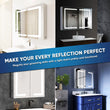 LED Lighted Bathroom Medicine Cabinet with Outlet, Double Sided Mirror, On/Off Switch, ETL, RoHS Listed, 90+ CRI, Surface Mount, Medicine Cabinet with LED Mirror, Benign Style Load image into Gallery viewer, LED Lighted Bathroom Medicine Cabinet with Outlet, Double Sided Mirror, On/Off Switch, ETL, RoHS Listed, 90+ CRI, Surface Mount, Medicine Cabinet with LED Mirror, Benign Style
