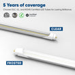 T8 8ft LED Tube/Bulb - 48w/40w/36w/32w Wattage Adjustable, 130lm/w, 3000k/4000k/5000k/6500k CCT Changeable, Clear, FA8 Single Pin, Double End Power - Ballast Bypass Load image into Gallery viewer, T8 8ft LED Tube/Bulb - 48w/40w/36w/32w Wattage Adjustable, 130lm/w, 3000k/4000k/5000k/6500k CCT Changeable, Clear, FA8 Single Pin, Double End Power - Ballast Bypass