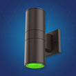 LED Up & Down Lights Outdoor Wall Light, Cylinder Outdoor Sconces, 2x36W, AC100- 277V, Double Side Light (Avail Color - Red, Green, Blue) Load image into Gallery viewer, LED Up & Down Lights Outdoor Wall Light, Cylinder Outdoor Sconces, 2x36W, AC100- 277V, Double Side Light (Avail Color - Red, Green, Blue)