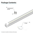4ft LED Shop Light Fixture, 30W V Shape 6500K 3900LM Clear Cover, AC100 - 277V, ETL Listed, Plug and Play, Damp Location, High Output T8 Integrated LED Tube, Linkable LED Shop Lights for Garage, Workshop, Basement - LEDMyPlace Load image into Gallery viewer, 4ft LED Shop Light Fixture, 30W V Shape 6500K 3900LM Clear Cover, AC100 - 277V, ETL Listed, Plug and Play, Damp Location, High Output T8 Integrated LED Tube, Linkable LED Shop Lights for Garage, Workshop, Basement - LEDMyPlace