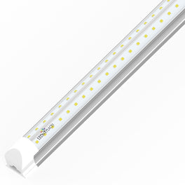 4ft LED Shop Light Fixture, 30W V Shape 6500K 3900LM Clear Cover, AC100-277V, ETL Listed, Plug and Play, Damp Location, High Output T8 Integrated LED Tube, Linkable LED Shop Lights for Garage, Workshop, Basement 4ft LED Shop Light Fixture, 30W V Shape 6500K 3900LM Clear Cover, AC100-277V, ETL Listed, Plug and Play, Damp Location, High Output T8 Integrated LED Tube, Linkable LED Shop Lights for Garage, Workshop, Basement