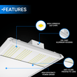 4FT Linear LED High Bay Light 165W/200W/225W Wattage Adjustable, 4000k/5000K/6500K CCT Changeable, Dip Switch, 0 - 10V Dim, 120 - 277V Input Voltage, ETL, DLC 5.1 Listed - LEDMyPlace Load image into Gallery viewer, 4FT Linear LED High Bay Light 165W/200W/225W Wattage Adjustable, 4000k/5000K/6500K CCT Changeable, Dip Switch, 0 - 10V Dim, 120 - 277V Input Voltage, ETL, DLC 5.1 Listed - LEDMyPlace