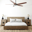 Explorer 52 In. Best Smart Ceiling Fan with Dimmable Led Light, Remote Control, Black/wood Grain Pattern, 5-Blade W/ Alexa/Google Home Compatible Load image into Gallery viewer, Explorer 52 In. Best Smart Ceiling Fan with Dimmable Led Light, Remote Control, Black/wood Grain Pattern, 5-Blade W/ Alexa/Google Home Compatible