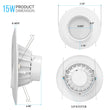 5 in. and 6 in. White LED Recessed Ceiling Light Fixture Trim with Adjustable Eyeball, 15W, 1060LM, Dimmable, Energy Star & ETL - LEDMyPlace Load image into Gallery viewer, 5 in. and 6 in. White LED Recessed Ceiling Light Fixture Trim with Adjustable Eyeball, 15W, 1060LM, Dimmable, Energy Star & ETL - LEDMyPlace