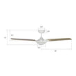 Innovator 52" Modern Wood Pattern Best Smart Ceiling Fan in White w/ LED Light & Remote (3-Blade) Works w/ Alexa/Google Home/Siri Load image into Gallery viewer, Innovator 52" Modern Wood Pattern Best Smart Ceiling Fan in White w/ LED Light & Remote (3-Blade) Works w/ Alexa/Google Home/Siri