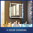 36 in. X 36 in. LED Lighted Bathroom Vanity Mirror, Anti Fog, CRI 90+, Adjustable Color Temperature & Remembrance, Makeup Mirror, Touch Button, Inner Window Style Load image into Gallery viewer, 36 in. X 36 in. LED Lighted Bathroom Vanity Mirror, Anti Fog, CRI 90+, Adjustable Color Temperature & Remembrance, Makeup Mirror, Touch Button, Inner Window Style