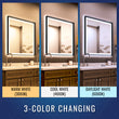 Frontlit/Backlit LED Lighted Bathroom Vanity Mirror with Frame, Anti-Fog, Touch Button, CRI 90+, Adjustable CCT & Memory, Magnum Style Load image into Gallery viewer, Frontlit/Backlit LED Lighted Bathroom Vanity Mirror with Frame, Anti-Fog, Touch Button, CRI 90+, Adjustable CCT & Memory, Magnum Style