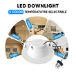 6" LED Downlight Dimmable, 15W, 5CCT Changeable: 2700K/3000K/3500K/4000K/5000K, 120V AC, Baffle Trim, Damp Rated - LEDMyPlace Load image into Gallery viewer, 6" LED Downlight Dimmable, 15W, 5CCT Changeable: 2700K/3000K/3500K/4000K/5000K, 120V AC, Baffle Trim, Damp Rated - LEDMyPlace