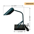 6.25″W x 16.2″H Black/Blue Table Lamp with E12 Socket, Outlet, and USB Ports - LEDMyPlace Load image into Gallery viewer, 6.25″W x 16.2″H Black/Blue Table Lamp with E12 Socket, Outlet, and USB Ports - LEDMyPlace