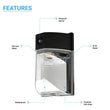 1-pack-led-wall-pack-with-photocell-and-cap-26w-5700k Load image into Gallery viewer, 1-pack-led-wall-pack-with-photocell-and-cap-26w-5700k