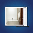 Frontlit/Backlit LED Lighted Bathroom Vanity Mirror with Frame, Anti-Fog, Touch Button, CRI 90+, Adjustable CCT & Memory, Magnum Style Load image into Gallery viewer, Frontlit/Backlit LED Lighted Bathroom Vanity Mirror with Frame, Anti-Fog, Touch Button, CRI 90+, Adjustable CCT & Memory, Magnum Style