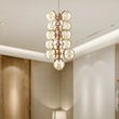 16-Light Modern Glass Ball Bubble Chandelier New Brass Finish Hardware with Mercury Glass, E12 Base Load image into Gallery viewer, 16-Light Modern Glass Ball Bubble Chandelier New Brass Finish Hardware with Mercury Glass, E12 Base