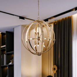 9-Light Brass Finish Hardware with Nature Brown Corn Leaf Rope Pendant Light, E12 Base 9-Light Brass Finish Hardware with Nature Brown Corn Leaf Rope Pendant Light, E12 Base