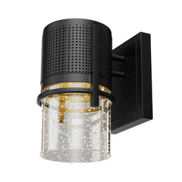 9W Cylinder LED Wall Sconce Light 5000K Daylight White, 500 Lumens, LED Outdoor Wall Light, Clear Bubble Glass, 120V Dimmable ETL Listed Textured Black Finish 9W Cylinder LED Wall Sconce Light 5000K Daylight White, 500 Lumens, LED Outdoor Wall Light, Clear Bubble Glass, 120V Dimmable ETL Listed Textured Black Finish