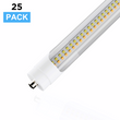 T8 8ft LED Tube/Bulb - 48w/40w/36w/32w Wattage Adjustable, 130lm/w, 3000k/4000k/5000k/6500k CCT Changeable, Clear, FA8 Single Pin, Double End Power - Ballast Bypass Load image into Gallery viewer, T8 8ft LED Tube/Bulb - 48w/40w/36w/32w Wattage Adjustable, 130lm/w, 3000k/4000k/5000k/6500k CCT Changeable, Clear, FA8 Single Pin, Double End Power - Ballast Bypass