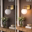 6.5″W x 10″H x 8″E Burnished Brass Wall Sconce with Frosted White Acrylic Shade and E26 Rocker-Switch Light - 4 Pack Load image into Gallery viewer, 6.5″W x 10″H x 8″E Burnished Brass Wall Sconce with Frosted White Acrylic Shade and E26 Rocker-Switch Light - 4 Pack