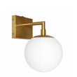 6.5″W x 10″H x 8″E Burnished Brass Wall Sconce with Frosted White Acrylic Shade and E26 Rocker-Switch Light - 4 Pack Load image into Gallery viewer, 6.5″W x 10″H x 8″E Burnished Brass Wall Sconce with Frosted White Acrylic Shade and E26 Rocker-Switch Light - 4 Pack