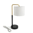 12″D x 23″H Modern Desk Lamp with White Linen Shade – Black or Brushed Brass Finish - 4 Pack Load image into Gallery viewer, 12″D x 23″H Modern Desk Lamp with White Linen Shade – Black or Brushed Brass Finish - 4 Pack