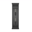 2-Light Wall Sconce, E12 Holder, 2X40W, Matte Black, Rectangular, Clear Glass Panels, 22 1/4" H x 5 1/2" W, Extends 6" from the wall Load image into Gallery viewer, 2-Light Wall Sconce, E12 Holder, 2X40W, Matte Black, Rectangular, Clear Glass Panels, 22 1/4" H x 5 1/2" W, Extends 6" from the wall