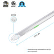 Hybrid T8 4ft LED Tube/Bulb - 22w/20w/18w/15w/ 12w/10w Wattage Adjustable, 130lm/w, 3000k/3500k/4000k/5000k/ 6000k/6500k CCT Changeable, Frosted, Base G13, Single End/Double End Power - Ballast Compatible or Bypass Load image into Gallery viewer, Hybrid T8 4ft LED Tube/Bulb - 22w/20w/18w/15w/ 12w/10w Wattage Adjustable, 130lm/w, 3000k/3500k/4000k/5000k/ 6000k/6500k CCT Changeable, Frosted, Base G13, Single End/Double End Power - Ballast Compatible or Bypass