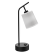 25" Industrial Table Lamp with Fabric Shade Simplicity Reading Lamps for Bedside Table, Living Room, Study Room with Switch & 1 Socket, Finish/color- black & white Load image into Gallery viewer, 25" Industrial Table Lamp with Fabric Shade Simplicity Reading Lamps for Bedside Table, Living Room, Study Room with Switch & 1 Socket, Finish/color- black & white