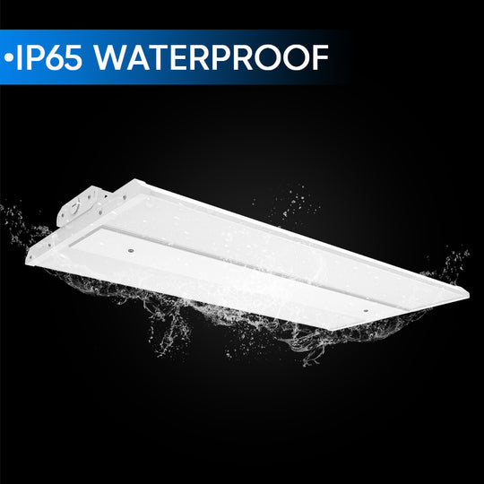 2FT LED Linear High Bay Shop Light: 110W, 5700K, 15000LM, 120-277VAC, 0-10V Dimmable, UL DLC Listed - Perfect for Warehouses and Workshops