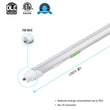 T8 8ft LED Tube/Bulb - 48w/40w/36w/32w Wattage Adjustable, 130lm/w, 3000k/4000k/5000k/6500k CCT Changeable, Clear, FA8 Single Pin, Double End Power - Ballast Bypass Load image into Gallery viewer, T8 8ft LED Tube/Bulb - 48w/40w/36w/32w Wattage Adjustable, 130lm/w, 3000k/4000k/5000k/6500k CCT Changeable, Clear, FA8 Single Pin, Double End Power - Ballast Bypass