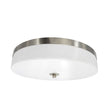 16″Dia x 3.625″H LED Ceiling Light with Frosted White Acrylic Shade – Brushed Nickel Finish Load image into Gallery viewer, 16″Dia x 3.625″H LED Ceiling Light with Frosted White Acrylic Shade – Brushed Nickel Finish
