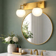 18″W x 10″H x 8″E Burnished Brass Double Wall Sconce with Dual Frosted White Acrylic Shades and 2×E26 Rocker-Switch Lights - 2 Pack Load image into Gallery viewer, 18″W x 10″H x 8″E Burnished Brass Double Wall Sconce with Dual Frosted White Acrylic Shades and 2×E26 Rocker-Switch Lights - 2 Pack