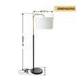 15″W x 60″H Floor Lamp with White Linen Shade – Black or Brushed Brass Finish - 2 Pack Load image into Gallery viewer, 15″W x 60″H Floor Lamp with White Linen Shade – Black or Brushed Brass Finish - 2 Pack
