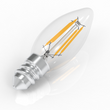 4W Filament LED Bulb, 2700K, 360LM, 120V/60Hz, 4short filament, E12 Base, Dimmable, Clear Glass, LED Candelabra Light Bulbs Load image into Gallery viewer, 4W Filament LED Bulb, 2700K, 360LM, 120V/60Hz, 4short filament, E12 Base, Dimmable, Clear Glass, LED Candelabra Light Bulbs