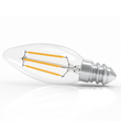4W Filament LED Bulb, 2700K, 360LM, 120V/60Hz, 4short filament, E12 Base, Dimmable, Clear Glass, LED Candelabra Light Bulbs Load image into Gallery viewer, 4W Filament LED Bulb, 2700K, 360LM, 120V/60Hz, 4short filament, E12 Base, Dimmable, Clear Glass, LED Candelabra Light Bulbs