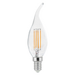 6W Filament LED Bulb, 2700K, 500LM, 120V/60Hz, 4-filament, E12, Candelabra Light Bulbs, Dimmable, Clear Load image into Gallery viewer, 6W Filament LED Bulb, 2700K, 500LM, 120V/60Hz, 4-filament, E12, Candelabra Light Bulbs, Dimmable, Clear