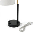 12″D x 23″H Modern Desk Lamp with White Linen Shade – Black or Brushed Brass Finish - 4 Pack Load image into Gallery viewer, 12″D x 23″H Modern Desk Lamp with White Linen Shade – Black or Brushed Brass Finish - 4 Pack