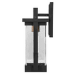 1-Light Outdoor Wall Sconce, Matte Black, Clear Seeded Glass Shade, Outdoor Lighting Modern, Front Porch Décor, E26 Bulb, Patio Decor Load image into Gallery viewer, 1-Light Outdoor Wall Sconce, Matte Black, Clear Seeded Glass Shade, Outdoor Lighting Modern, Front Porch Décor, E26 Bulb, Patio Decor