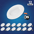5 in. and 6 in. Recessed LED Downlight, 15W, 1100LM, Baffle-trim, Dimmable, Energy Star & ETL, Easy Retrofit Installation, LED Can Lights Load image into Gallery viewer, 5 in. and 6 in. Recessed LED Downlight, 15W, 1100LM, Baffle-trim, Dimmable, Energy Star & ETL, Easy Retrofit Installation, LED Can Lights