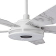 Explorer 52 In. 5-Blade Outdoor Best Smart Ceiling Fan, White Marble Pattern with Dimmable Led Light, Remote Control, Alexa/google Home/Siri Compatible Load image into Gallery viewer, Explorer 52 In. 5-Blade Outdoor Best Smart Ceiling Fan, White Marble Pattern with Dimmable Led Light, Remote Control, Alexa/google Home/Siri Compatible