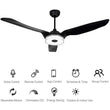 Icebreaker 56 in. Best Ceiling Fan with Lights and Remote Control(Set of 2), Black Finish, Works w/ Alexa/Google Home/Siri (3-Blade) Load image into Gallery viewer, Icebreaker 56 in. Best Ceiling Fan with Lights and Remote Control(Set of 2), Black Finish, Works w/ Alexa/Google Home/Siri (3-Blade)