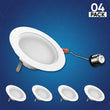 4 Inch LED Recessed Lighting, 10W, Dimmable, ETL Listed, Baffle Trim, Recessed Downlights For Closets, Kitchens, Hallways, Basement Load image into Gallery viewer, 4 Inch LED Recessed Lighting, 10W, Dimmable, ETL Listed, Baffle Trim, Recessed Downlights For Closets, Kitchens, Hallways, Basement