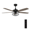 Karson 52 Inch 5-Blade Best Ceiling Fan With Light & Remote - Black/Wood (Reversible Blades) Load image into Gallery viewer, Karson 52 Inch 5-Blade Best Ceiling Fan With Light & Remote - Black/Wood (Reversible Blades)