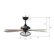 Karson 52 Inch 5-Blade Best Ceiling Fan With Light & Remote - Black/Wood (Reversible Blades) Load image into Gallery viewer, Karson 52 Inch 5-Blade Best Ceiling Fan With Light & Remote - Black/Wood (Reversible Blades)