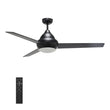 KENDRICK 52 inch 3-Blade Best Ceiling Fan with LED Light Kit & Remote Control - Black/Black Load image into Gallery viewer, KENDRICK 52 inch 3-Blade Best Ceiling Fan with LED Light Kit & Remote Control - Black/Black