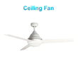 KENDRICK 52 inch 3-Blade Best Ceiling Fan with LED Light Kit & Remote Control - White/White Load image into Gallery viewer, KENDRICK 52 inch 3-Blade Best Ceiling Fan with LED Light Kit & Remote Control - White/White