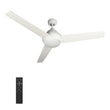 KENDRICK 52 inch 3-Blade Best Ceiling Fan with LED Light Kit & Remote Control - White/White Load image into Gallery viewer, KENDRICK 52 inch 3-Blade Best Ceiling Fan with LED Light Kit & Remote Control - White/White