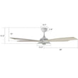 Striker 52 in. 5-Blade Best Smart Ceiling Fan with Dimmable LED Light, White/Light Wood Finish, Works w/ Remote Control/Alexa/Google Home/Siri Load image into Gallery viewer, Striker 52 in. 5-Blade Best Smart Ceiling Fan with Dimmable LED Light, White/Light Wood Finish, Works w/ Remote Control/Alexa/Google Home/Siri