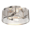 3-Lights Cage Style Flush Mount Fixture, Drum Shape, E26 Base, UL Listed, 3 Years Warranty Load image into Gallery viewer, 3-Lights Cage Style Flush Mount Fixture, Drum Shape, E26 Base, UL Listed, 3 Years Warranty